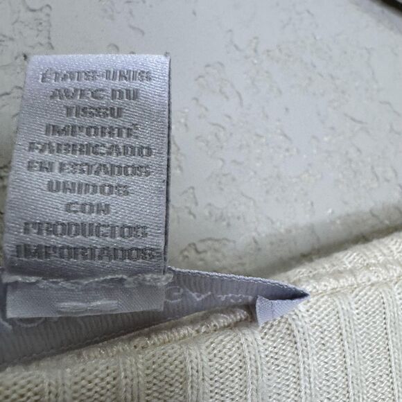 Beyond Yoga Jumpsuit Womens Medium Ivory Ribbed V-Neck Drawstring Made in USA - Picture 10 of 12